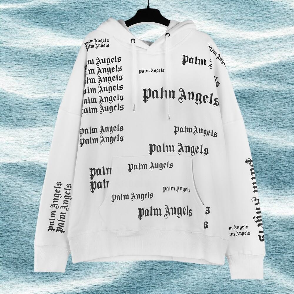 Palm Angels White Hoodie